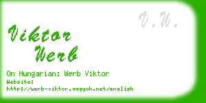 viktor werb business card